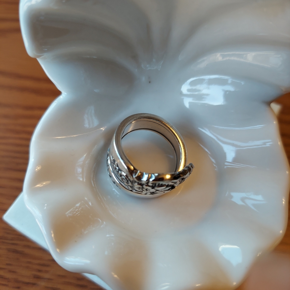 Vintage Prestige Plate Size 9 Spoon Ring. - Picture 3 of 9